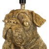Mauro Ferretti Lámpara de mesa perro E27 26x43,8 cm dorado negro