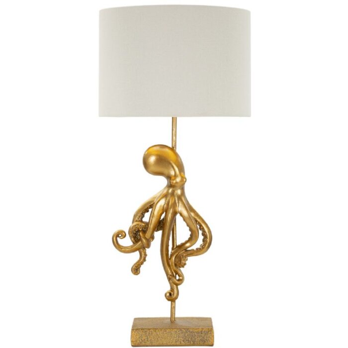 Mauro Ferretti Lámpara de mesa Pulpo E27 Ø 30,5x64,5 cm dorado blanco