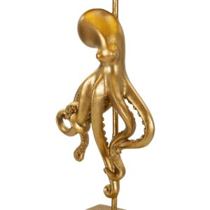 Mauro Ferretti Lámpara de mesa Pulpo E27 Ø 30,5x64,5 cm dorado blanco