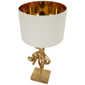 Mauro Ferretti Lámpara de mesa Pulpo E27 Ø 30,5x64,5 cm dorado blanco