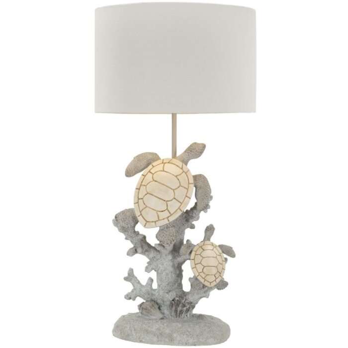Mauro Ferretti Lámpara de mesa Tortuga E27 Ø 30,5x63,5 cm blanco gris