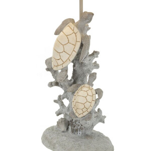 Mauro Ferretti Lámpara de mesa Tortuga E27 Ø 30,5x63,5 cm blanco gris