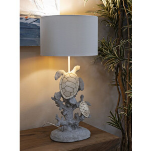 Mauro Ferretti Lámpara de mesa Tortuga E27 Ø 30,5x63,5 cm blanco gris