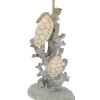 Mauro Ferretti Lámpara de mesa Tortuga E27 Ø 30,5x63,5 cm blanco gris