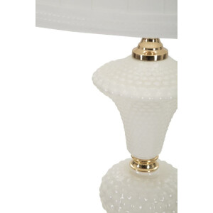 Mauro Ferretti Lámpara de mesa Caserta Ø 30x57 cm blanco oro