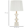 Mauro Ferretti Lámpara de mesa Caserta Ø 30x57 cm blanco oro