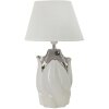 Mauro Ferretti Lámpara de mesa Shiney E27 Ø 30x51 cm blanco plata
