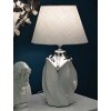 Mauro Ferretti Lámpara de mesa Shiney E27 Ø 30x51 cm blanco plata