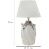 Mauro Ferretti Lámpara de mesa Shiney E27 Ø 30x51 cm blanco plata