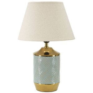 Mauro Ferretti Lámpara de mesa Kapstadt E27 Ø 30x47 cm azul claro dorado