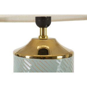 Mauro Ferretti Lámpara de mesa Kapstadt E27 Ø 30x47 cm azul claro dorado