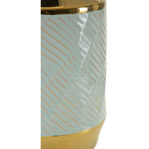 Mauro Ferretti Lámpara de mesa Kapstadt E27 Ø 30x47 cm azul claro dorado
