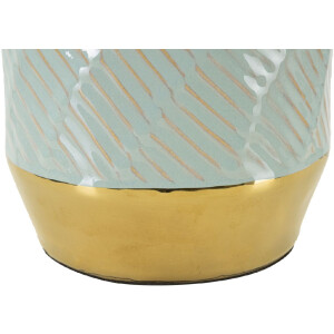 Mauro Ferretti Lámpara de mesa Kapstadt E27 Ø 30x47 cm azul claro dorado