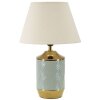 Mauro Ferretti Lámpara de mesa Kapstadt E27 Ø 30x47 cm azul claro dorado