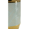 Mauro Ferretti Lámpara de mesa Kapstadt E27 Ø 30x47 cm azul claro dorado
