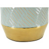 Mauro Ferretti Lámpara de mesa Kapstadt E27 Ø 30x47 cm azul claro dorado