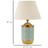 Mauro Ferretti Lámpara de mesa Kapstadt E27 Ø 30x47 cm azul claro dorado