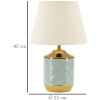 Mauro Ferretti Lámpara de mesa Kapstadt E27 25x40 cm azul claro dorado