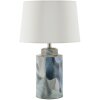 Mauro Ferretti Lámpara de mesa Elegancia Cerámica E27 40x64 cm azul