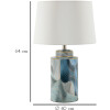 Mauro Ferretti Lámpara de mesa Elegancia Cerámica E27 40x64 cm azul