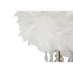 Mauro Ferretti Lámpara de mesa Diamon E27 Ø 30x55 cm blanco oro