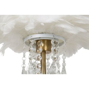 Mauro Ferretti Lámpara de mesa Diamon E27 Ø 30x55 cm blanco oro
