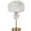 Mauro Ferretti Lámpara de mesa Diamon E27 Ø 30x55 cm blanco oro
