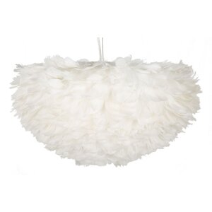 Mauro Ferretti Lámpara de techo pluma E27 Ø 60x30 cm blanco