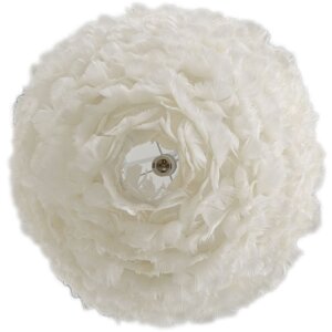 Mauro Ferretti Lámpara de techo pluma E27 Ø 60x30 cm blanco