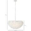 Mauro Ferretti Lámpara de techo pluma E27 Ø 60x30 cm blanco