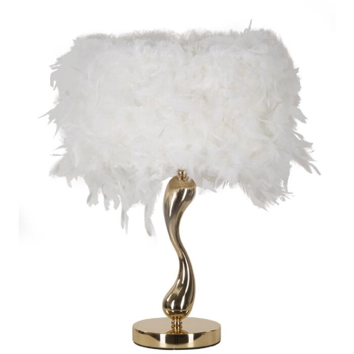 Mauro Ferretti Lámpara de mesa Cart E27 Ø 25x47 cm blanco dorado