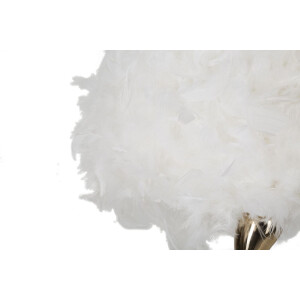 Mauro Ferretti Lámpara de mesa Cart E27 Ø 25x47 cm blanco dorado