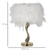 Mauro Ferretti Lámpara de mesa Cart E27 Ø 25x47 cm blanco dorado