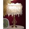 Mauro Ferretti Lámpara de mesa Tarty E27 Ø 25x54 cm blanca oro