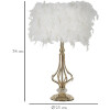 Mauro Ferretti Lámpara de mesa Tarty E27 Ø 25x54 cm blanca oro