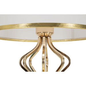 Mauro Ferretti Lámpara de mesa Slimmy E27 Ø 28x53 cm blanco oro
