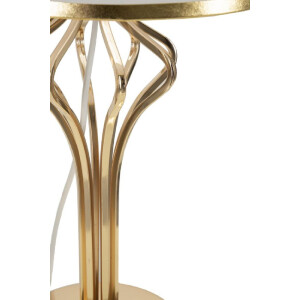 Mauro Ferretti Lámpara de mesa Slimmy E27 Ø 28x53 cm blanco oro