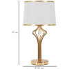 Mauro Ferretti Lámpara de mesa Slimmy E27 Ø 28x53 cm blanco oro
