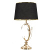Mauro Ferretti Lámpara de mesa Bruxelles E27 Ø 36x65 cm negro dorado
