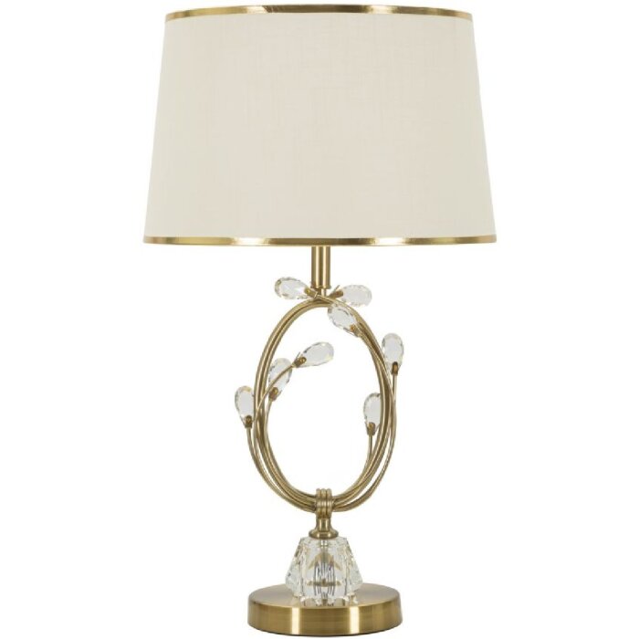 Mauro Ferretti Lámpara de mesa Versailles E27 Ø 36x60 cm blanco oro