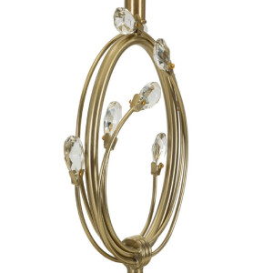 Mauro Ferretti Lámpara de mesa Versailles E27 Ø 36x60 cm blanco oro