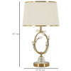 Mauro Ferretti Lámpara de mesa Versailles E27 Ø 36x60 cm blanco oro