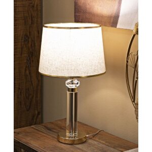 Mauro Ferretti Lámpara de mesa Praga E27 Ø 30x52,5 cm dorado