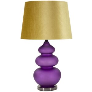 Mauro Ferretti Lámpara de mesa Milva Drei E27 Ø 40x70 cm violeta amarilla