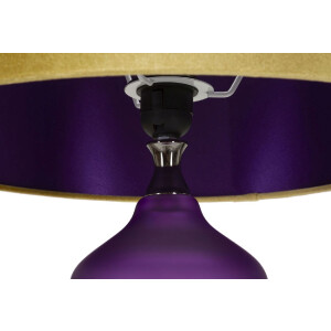 Mauro Ferretti Lámpara de mesa Milva Drei E27 Ø 40x70 cm violeta amarilla