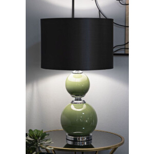 Mauro Ferretti Lámpara de mesa Eva Dos E27 Ø 38x65 cm verde negro
