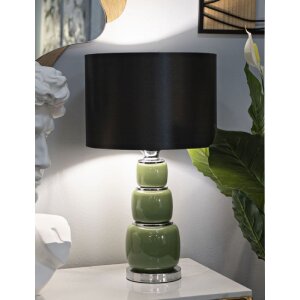 Mauro Ferretti Eva Tres Lámpara Mesa Verde Negro Ø32.5x55cm E27 40W