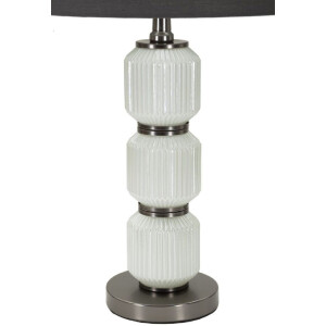 Mauro Ferretti Helle Tres Lámpara Mesa Blanco Gris Ø32.5x57cm E27 40W