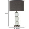 Mauro Ferretti Helle Tres Lámpara Mesa Blanco Gris Ø32.5x57cm E27 40W