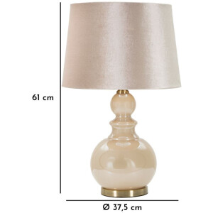 Mauro Ferretti Lámpara de mesa Perly-Turm E27 Ø 37,5x61 cm nácar